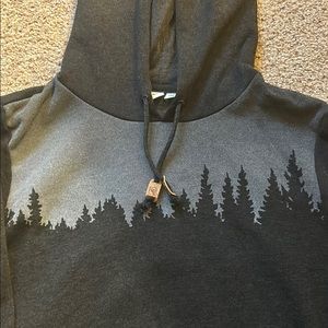 Black and Gray Forest Hoodie
